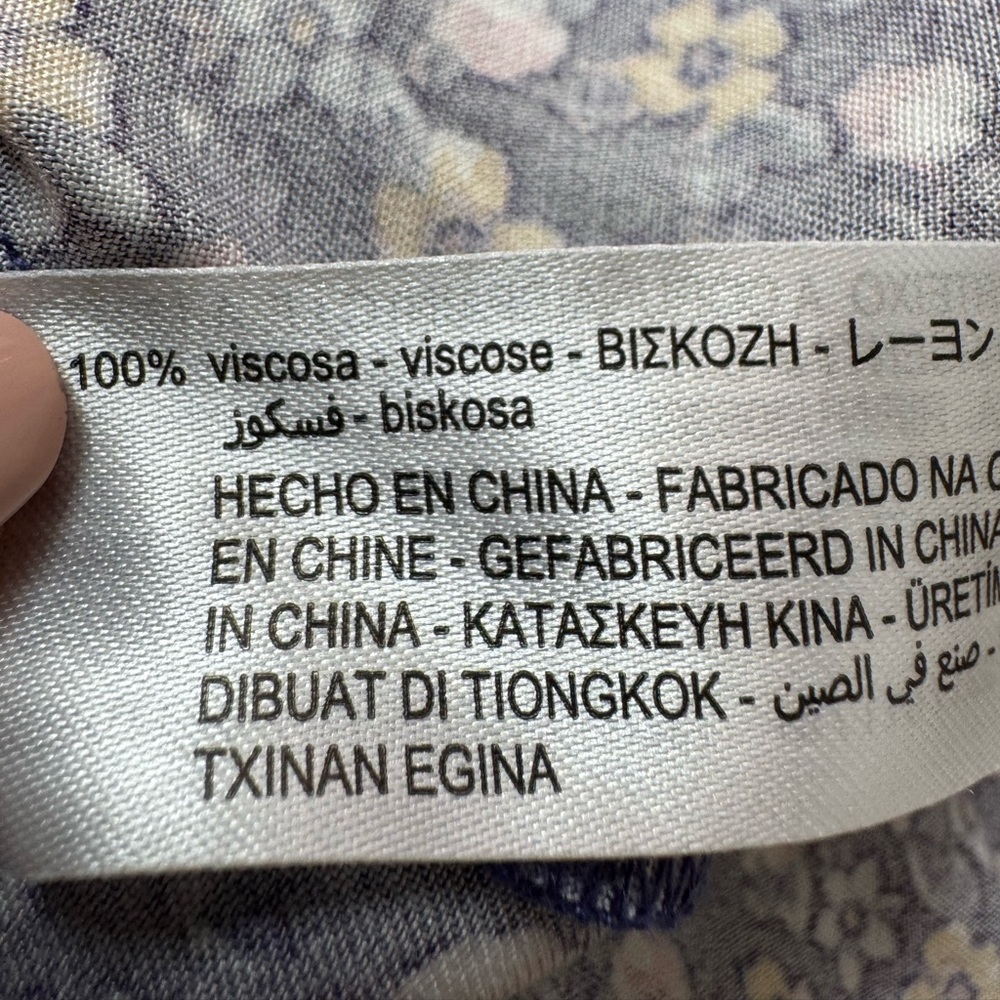 ZARA Bitsy Floral Purple Flare Mini Dress M - Picture 7 of 7